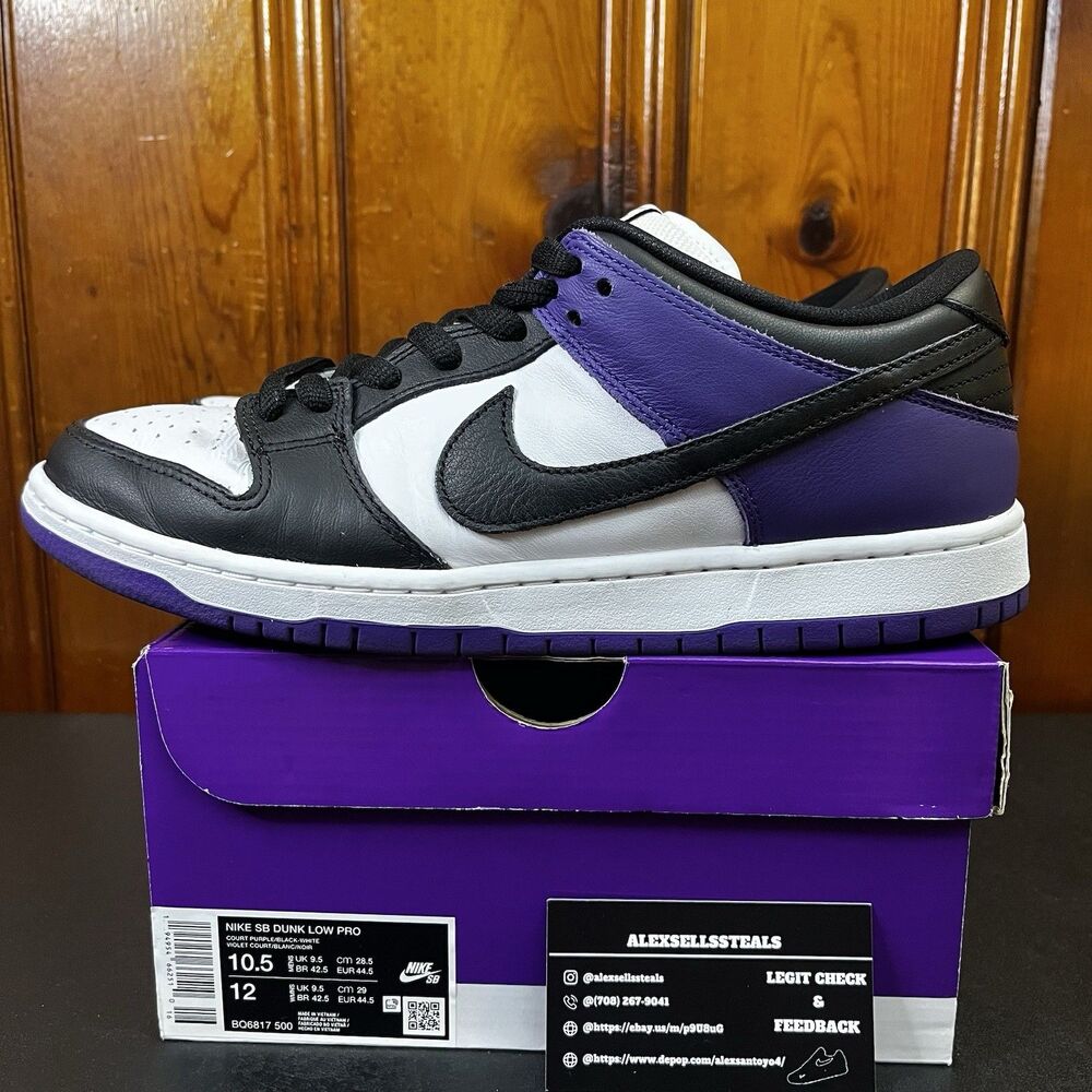 Nike SB Dunk Low Court Purple (BQ6817-500) Men’s Size 10.5 Low Top Sneakers